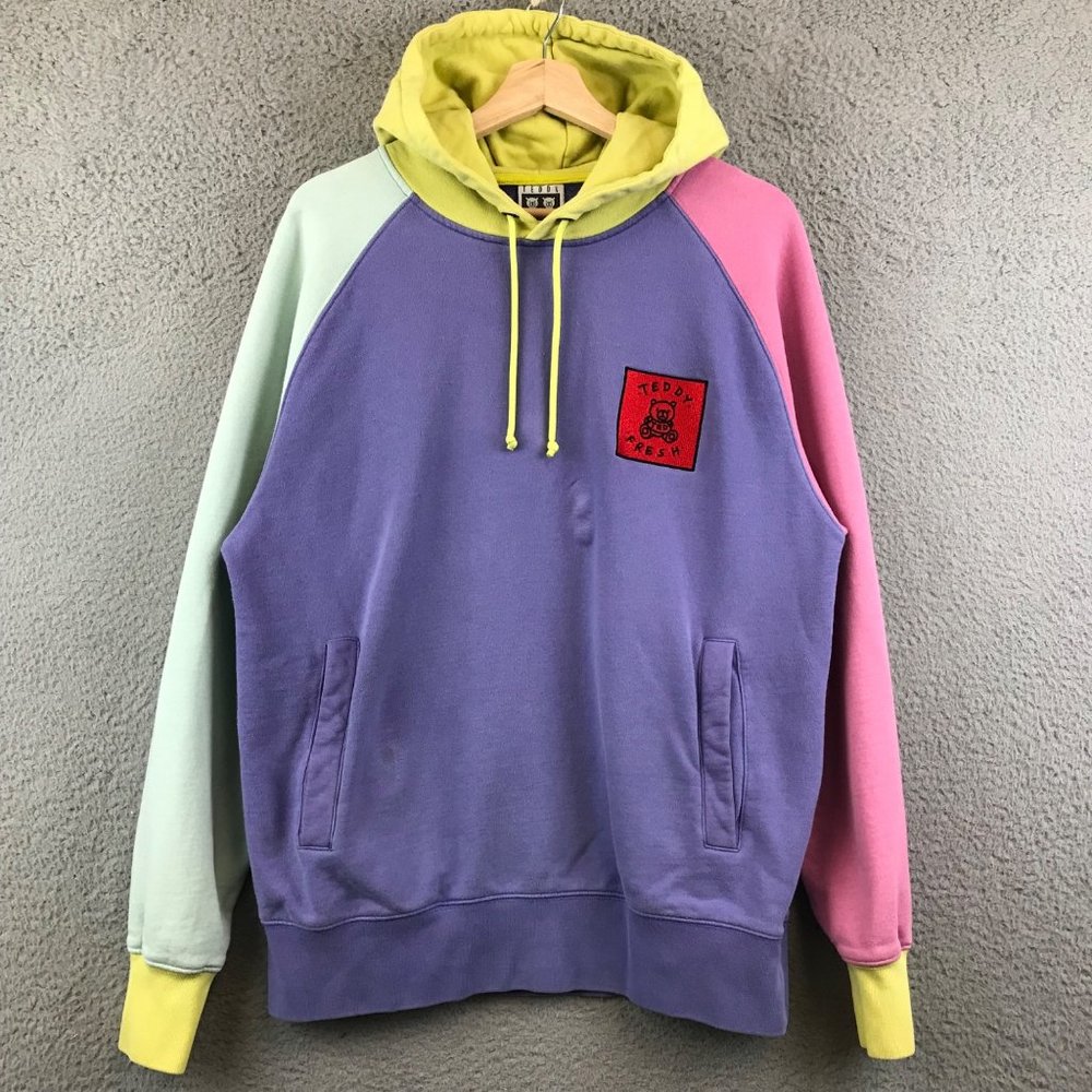 Teddy‎ Fresh Ted Color Block Hoodie sweatshirt size M